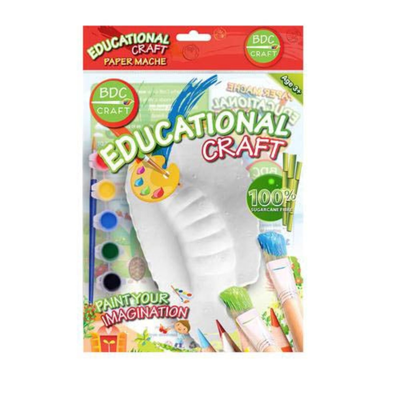 Hemptique Paper Mache Educational Craft - Single Piece Painting Set Back to School Home Office Supply Eco Friendly